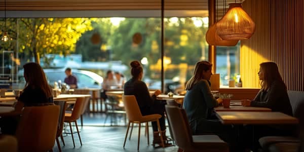 A cafe place with people